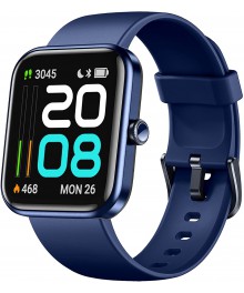 Dirrelo Smart Watch, Alexa Smartwatch for Android Phones iPhone Compatible Women Men, 1.69" Touch Screen 300+ Dials, 5ATM Waterproof Fitness Tracker Watch Heart Rate/Blood Oxygen/Sleep Monitor Blue